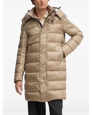 Blauer Gefütterte Kapuzenjacke - Natur