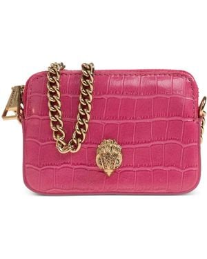 Kurt Geiger Kensington Crocodile-Effect Cross Body Bag - Pink