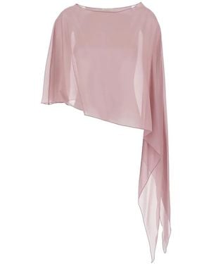 Antonelli Sciarpa Con Orlo Asimmetrico - Rosa