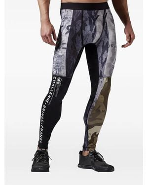 Reebok One Series Camo-Print Track Pants - Blue