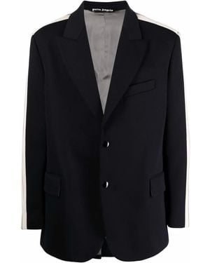 Palm Angels Milano Side-Stripe Blazer - Blue