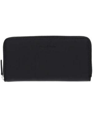 Marc O' Polo Logo-Debossed Zip-Around Wallet - Black