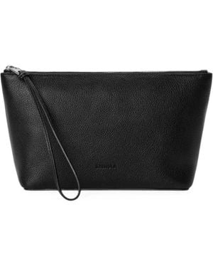 Shinola Small Pebbled Leather Cosmetic Case - Black