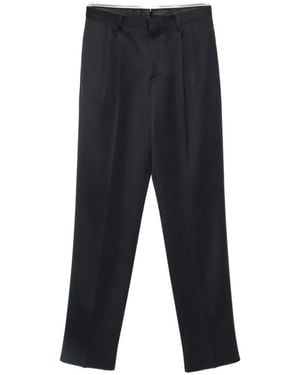 Lardini Pleated Straight-Leg Pants - Blue