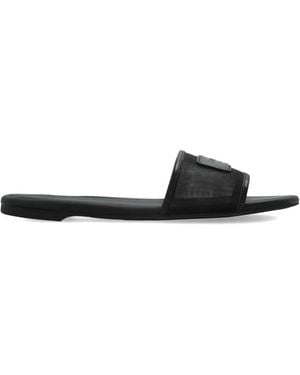 Kate Spade Breezy Mesh-Strap Sliders - White