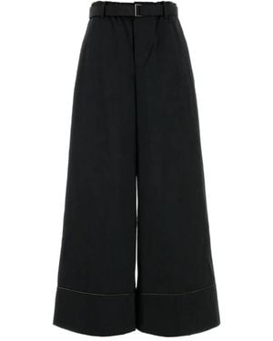 Sacai Welt-Pockets Cuffed Pants - Black