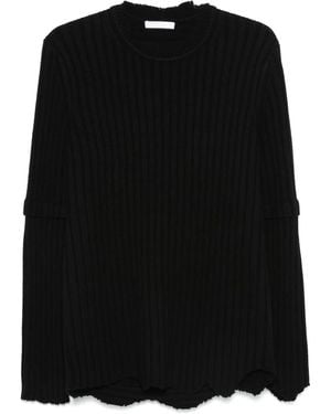 Helmut Lang Ribbed-Knit Sweater - Black