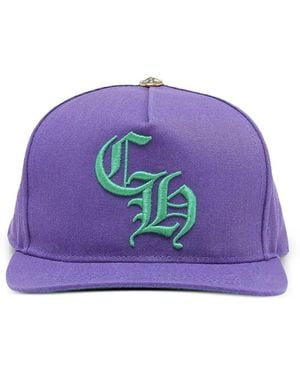 Chrome Hearts Embroidered Trucker Hat - Purple