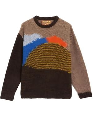 Brain Dead Alpaca Wool-Blend Jumper - Blue