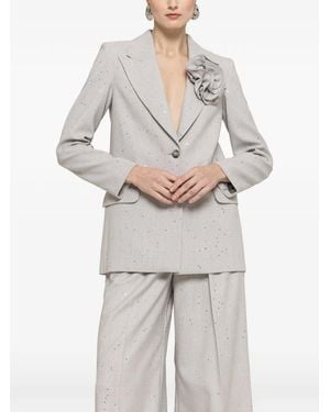 Nissa Floral Detail Blazer - White