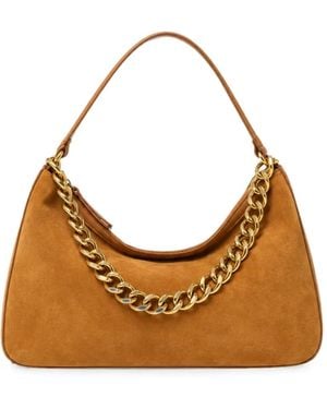 Twinset Liliane Medium Suede Bag - Natural