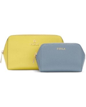 Furla M Camelia Kosmetiktasche Mit Logo (2Er-Set) - Blau