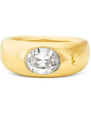Michael Kors Oval-Stone Ring - Metallic