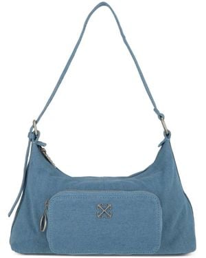 Off-White c/o Virgil Abloh Arrows Denim Shoulder Bag - Blue
