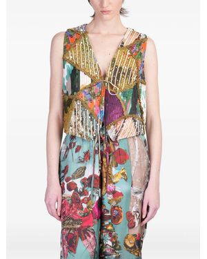 Yavi Silk Waistcoat - White