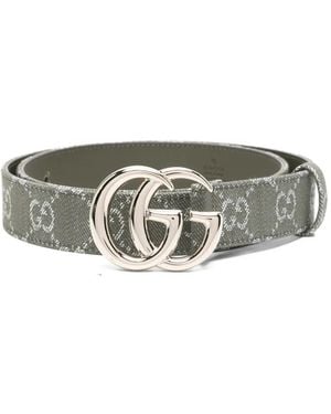 Gucci Cinturón Con Monograma Gg - Gris