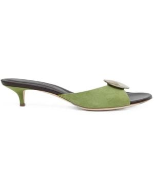 Christopher Esber Aura Quartz Suede Mules - Green