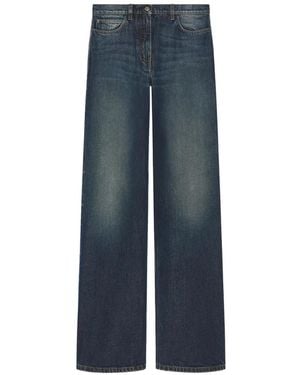 Courreges Ausgeblichene Wide-Leg-Jeans - Blau