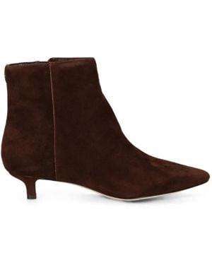Ralph Lauren Frncsa Suede Pointed-Toe Ankle Boots - Brown