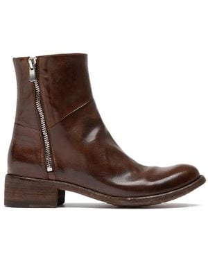 Officine Creative Lison Zip Leather Boots - Brown