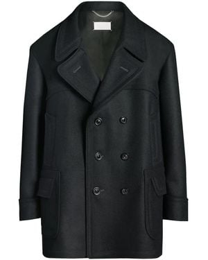 Maison Margiela Jas Met Dubbele Rij Knopen Van Wolblend - Zwart