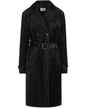 Fendi Animal Velvet Coat - Black