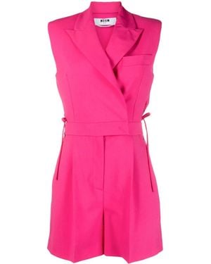 MSGM Ärmelloser Playsuit - Pink