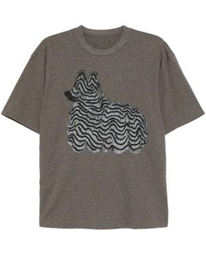 JNBY Graphic-Print T-Shirt - Gray