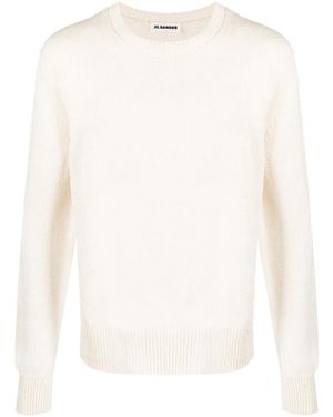 Jil Sander Crew-Neck Knitted Jumper - White