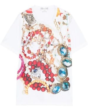 Comme des Garçons Graphic-Print T-Shirt - White