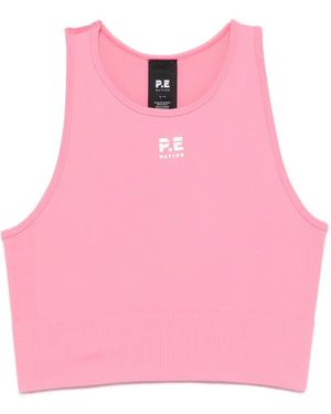 P.E Nation Logo-Detail Tank Top - Pink