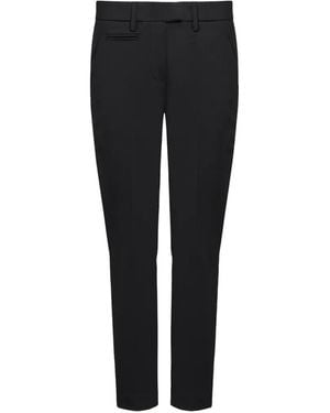 Dondup Logo-Plaque Tailored Pants - Black