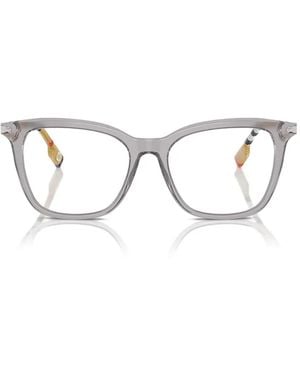 Burberry Check-pattern cat-eye glasses - Gris