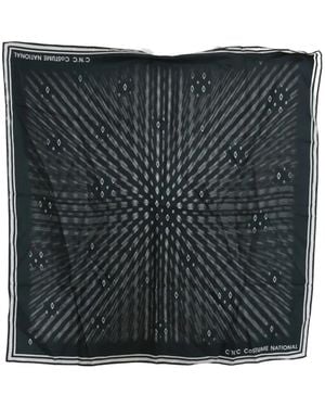 CoSTUME NATIONAL Logo-Print Striped Scarf - Black