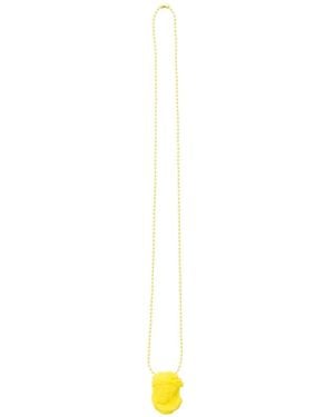 JUN/NAKAYAMA Sculptural Pendant Ball-Chain Necklace - White
