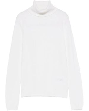 Allude Roll-Neck Long-Sleeve Jumper - White