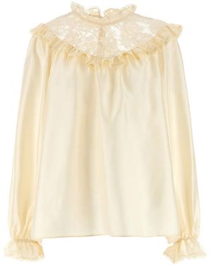 Zimmermann 'Lace Billow' Blouse - Natural