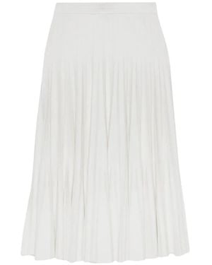 Jonathan Simkhai Margoux Pleated Knit Midi Skirt - White