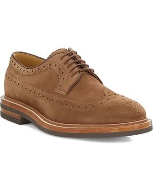 Brunello Cucinelli スエードブローグシューズ - ブラウン