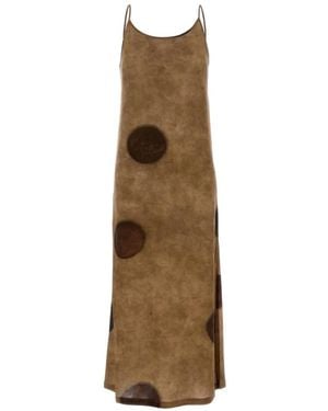 Uma Wang Daya Polka-Dot Maxi Dress - Natural