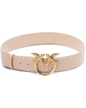 Pinko Love Birds High Leather Belt - Pink