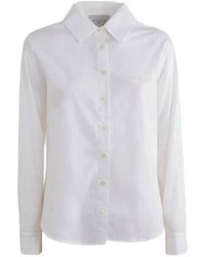 Gaelle Paris Logo-Embroidered Button-Down Shirt - White