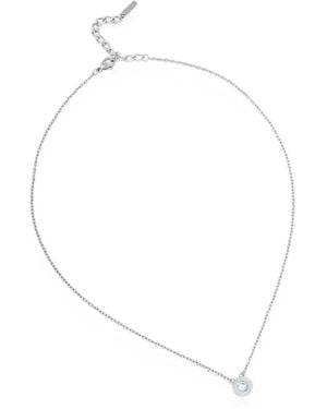 Trussardi Logo-Engraved Necklace - White
