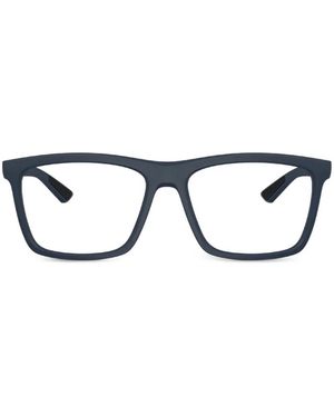 Prada Linea Rossa Rectangle-Frame Glasses - Black