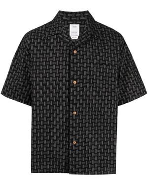 Visvim Graphic-Print Short-Sleeve Shirt - Black