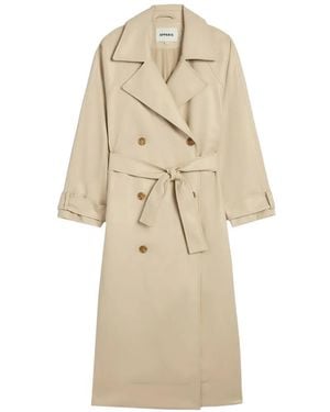 Apparis Gabardina Lana con doble botonadura y cinturón - Neutro