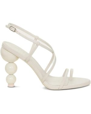 Cult Gaia 95Mm Robyn Sphere-Heel Crisscross Heeled Sandals - White