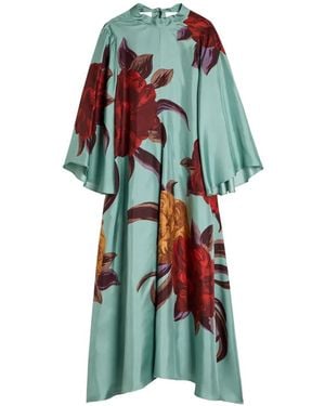 La DoubleJ Magnifico Floral-Print Midi Dress - White