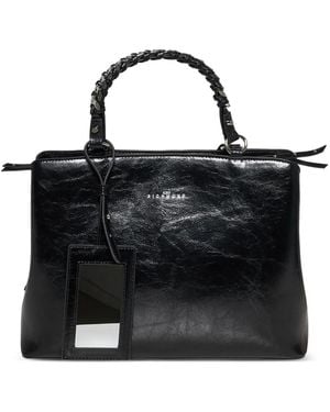 John Richmond Woven-Handle Tote Bag - Black