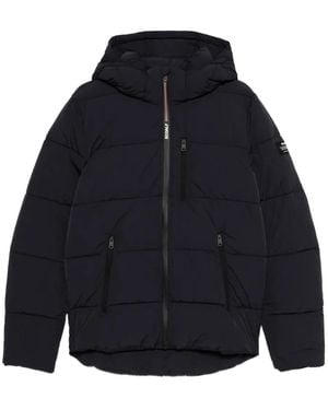 Ecoalf フーデッド キルティングジャケット - ブルー